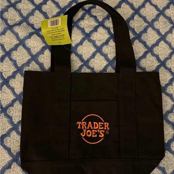 Trader Joe's Black Tote Bag - Picture 1 of 1